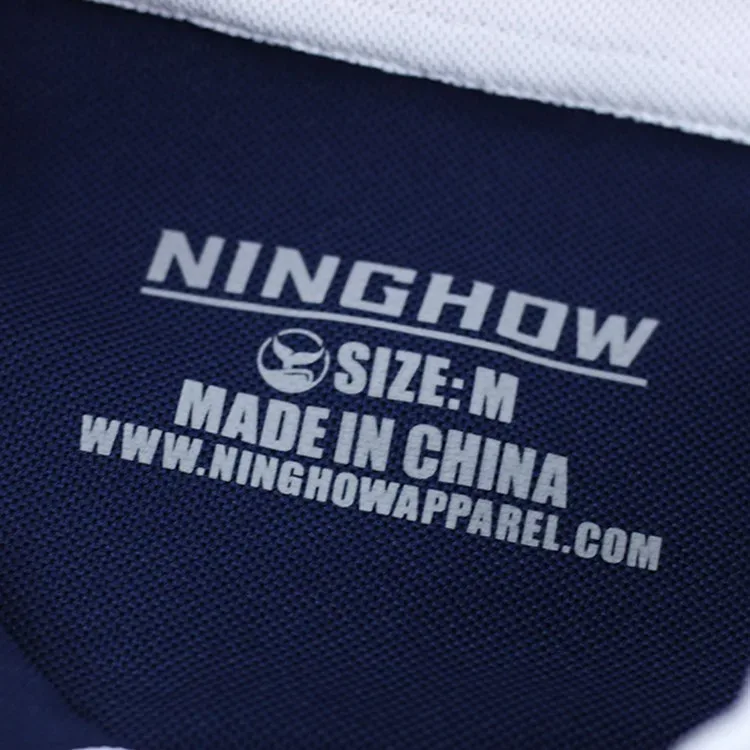 Classic navy golf polo shirts custom made - Image 2