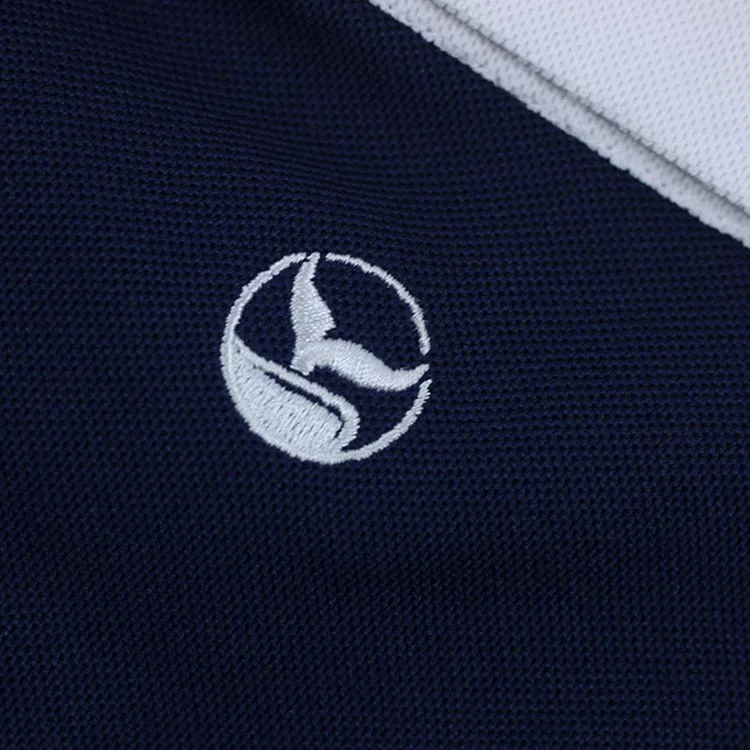 Classic navy golf polo shirts custom made - Image 4