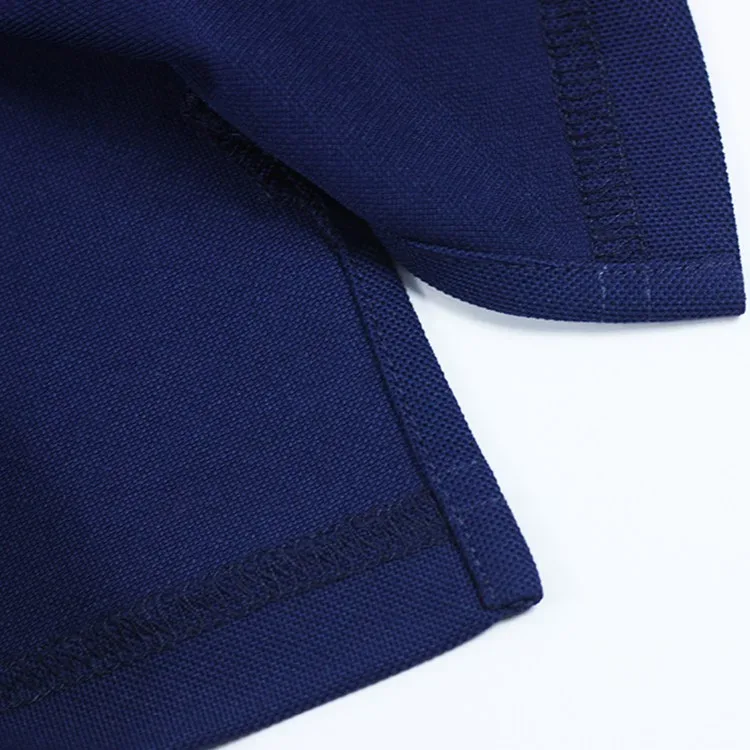 Classic navy golf polo shirts custom made - Image 5