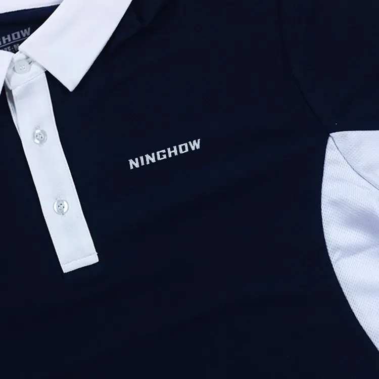 Classic navy golf polo shirts custom made - Image 6