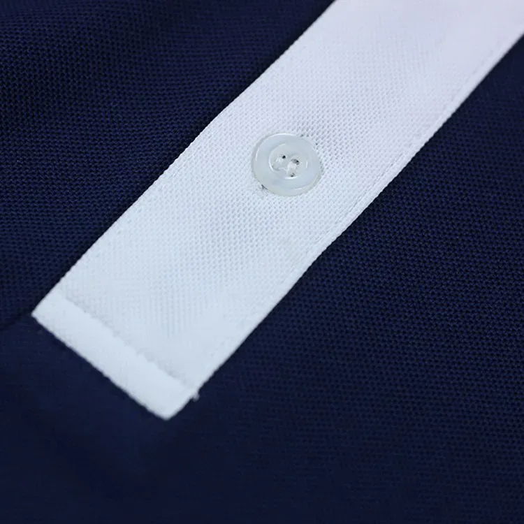 Classic navy golf polo shirts custom made - Image 8