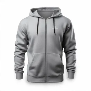men's grey zip up hoodie c