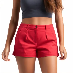 red shorts women c