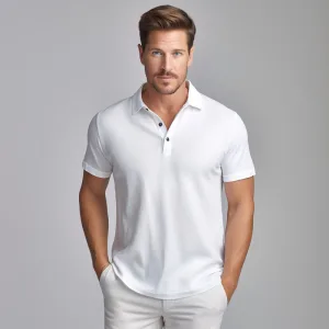 white polo shirt mens ad