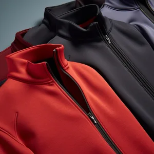 Full-zip and half-zip apparel options for convenience