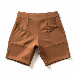 brown biker shorts d Brown cycling shorts isolated on white background.
