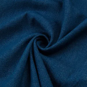 Close-up of textured navy blue fabric.
