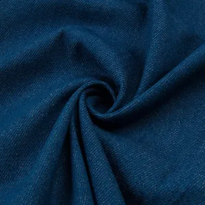 cotton denim Close-up of textured navy blue fabric.