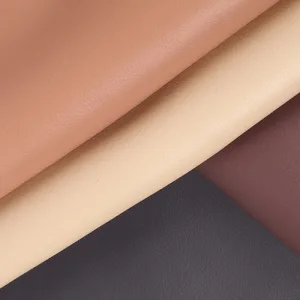 faux leather Assorted leather fabric swatches in neutral colors.
