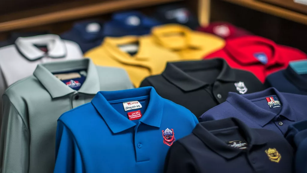 Demonstrates the customization possibilities for logos on polo shirts d Demonstrates the customization possibilities for logos on polo shirts d