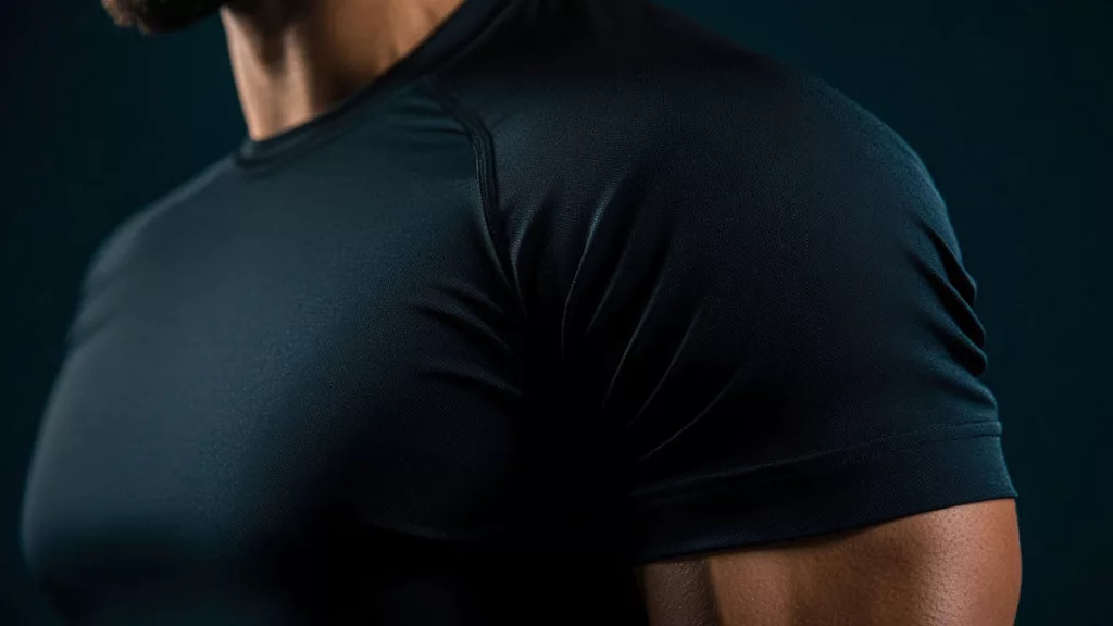 Emphasizes the shirts premium material and comfort features c Emphasizes the shirts premium material and comfort features c