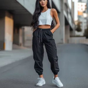 High Waisted Joggers d High Waisted Joggers d
