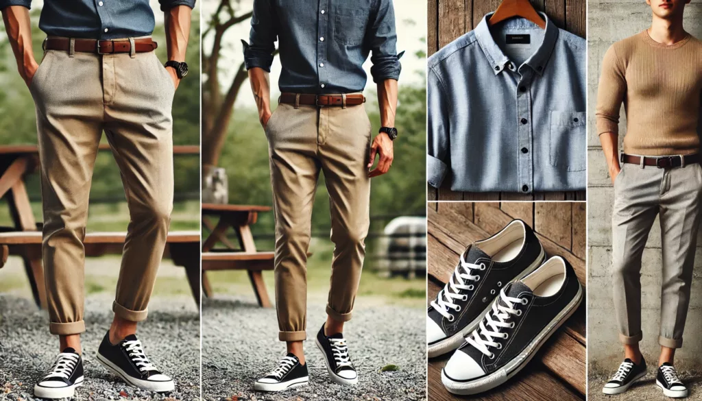Mens Casual Clothing e Casual outfits for different occasions, including weekend outings and casual office wear