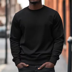 Custom Black Men’s Pullover for Teams & Brands