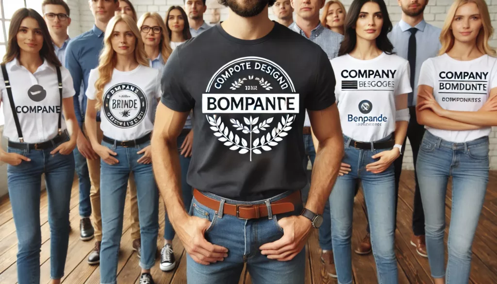 Corporate Team Wearing Custom T shirts Corporate Team Wearing Custom T shirts
