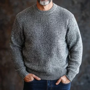 Custom Men’s Wool Pullover Sweater - Winter Style