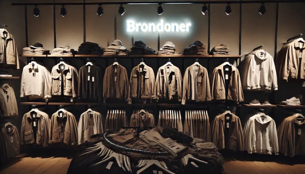 Poor Marketing Branding Poorly lit and unorganized clothing display.