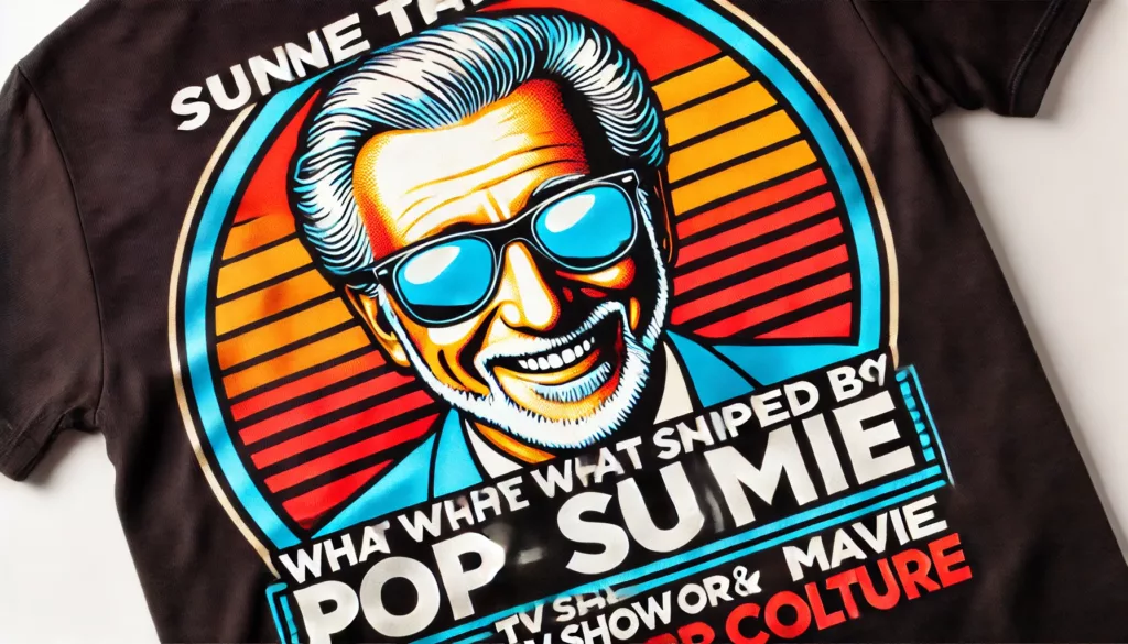 Pop Culture and Trending Designs T-shirt design inspired by pop culture trends with a humorous or iconic graphic.