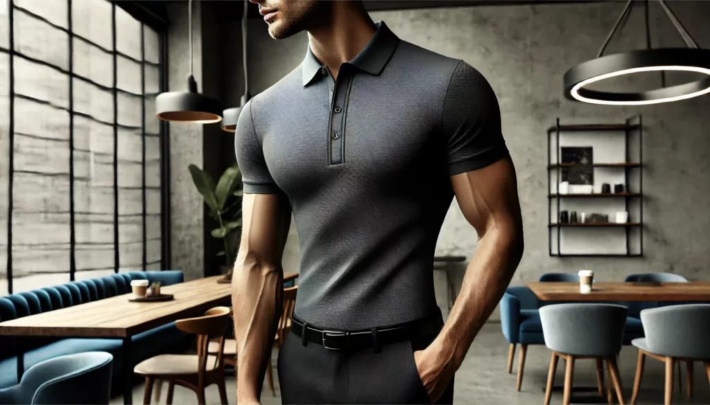 Slim Fit Polo Shirt in a Smart Casual Setting Slim Fit Polo Shirt in a Smart Casual Setting