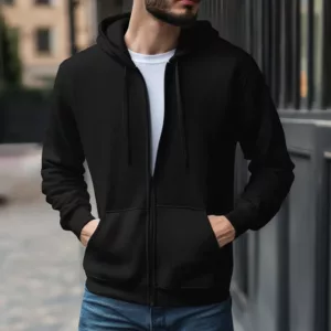 Custom Black Zip Hoodies for Teams & Businesses