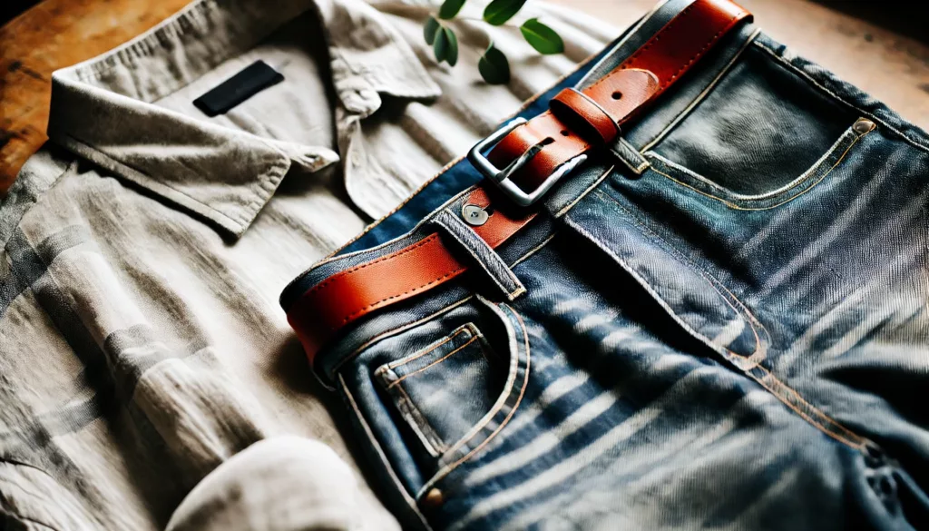 Casual jeans or chinos worn in a relaxed setting Casual jeans or chinos worn in a relaxed setting