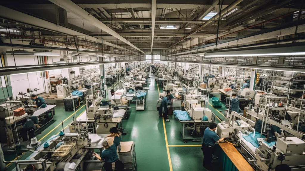 Large scale fitness clothing manufacturing facility in action 4 Large scale fitness clothing manufacturing facility in action 4