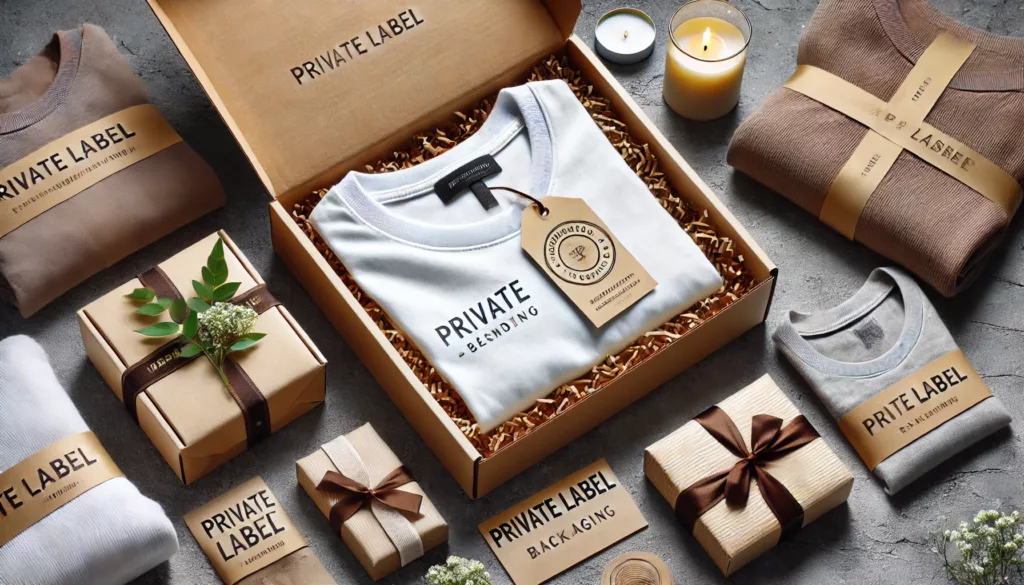 Neatly folded t shirts with branded tags and premium packaging Neatly folded t shirts with branded tags and premium packaging