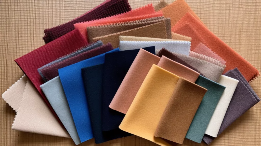 Various fabric swatches used in USA made hoodies 3 Various fabric swatches used in USA made hoodies 3