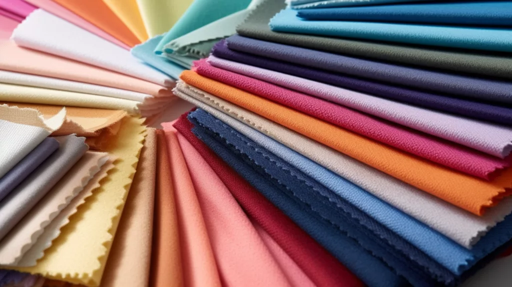 Various fabrics used in oversized hoodie manufacturing cotton and polyester swatches 2 Various fabrics used in oversized hoodie manufacturing cotton and polyester swatches 2
