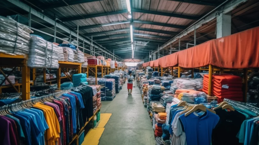 Warehouse or Trade Show Featuring Chinese Clothing Manufacturers 2 Warehouse or Trade Show Featuring Chinese Clothing Manufacturers 2