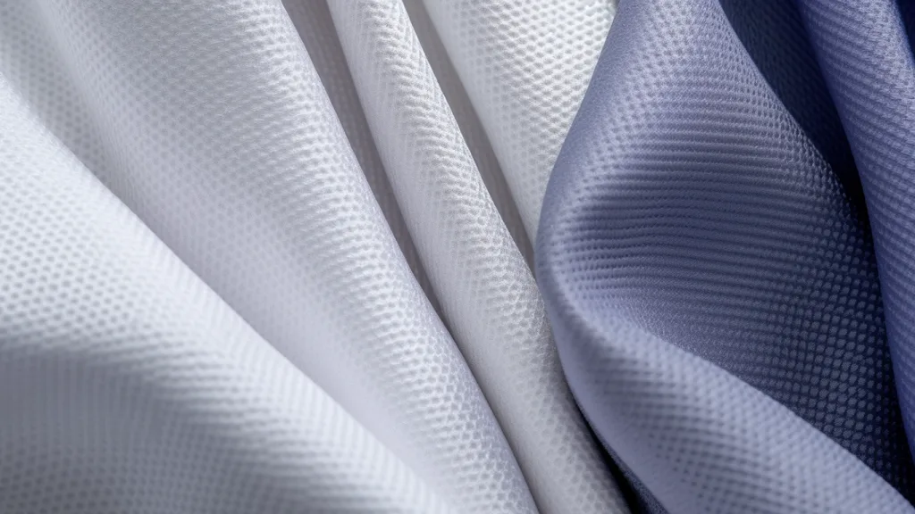 Close up of moisture wicking fabric used in wholesale golf polos for comfort and durability Close up of moisture wicking fabric used in wholesale golf polos for comfort and durability