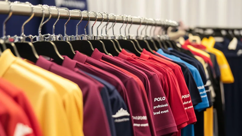 Custom POLO shirts b custom POLO shirts worn by professionals at a brand event