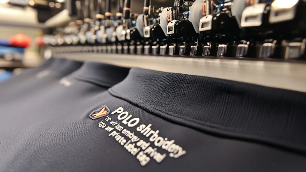 POLO shirt embroidery b customized POLO shirt with logo embroidery and private label tag
