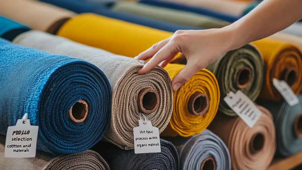 POLO shirt fabric a POLO shirt fabric selection process with cotton and organic materials