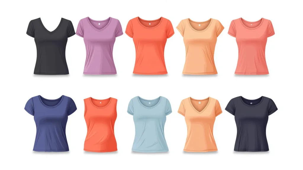 Types of T Shirts Necks d Types of T-Shirts Sleeves