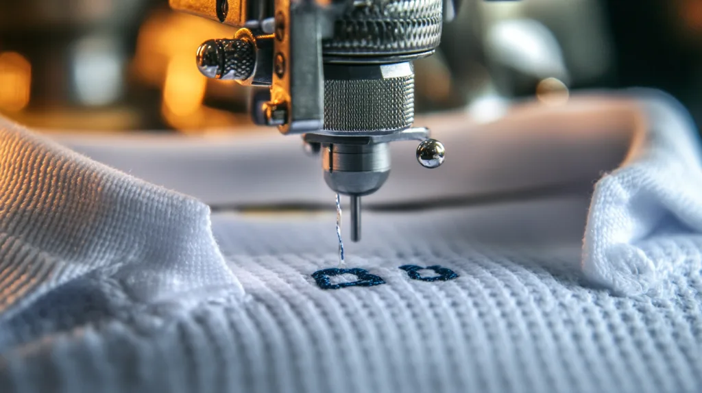 Custom Golf Polo Branding Details Embroidery of logos and customized color accents on golf polos.