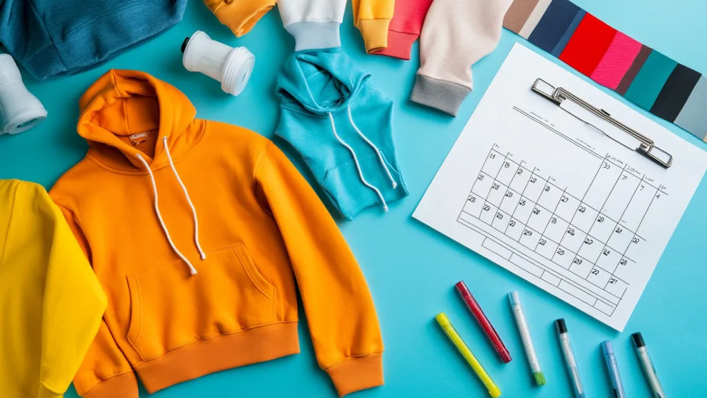 Production Schedule Planning Calendar and checklist for apparel production timeline