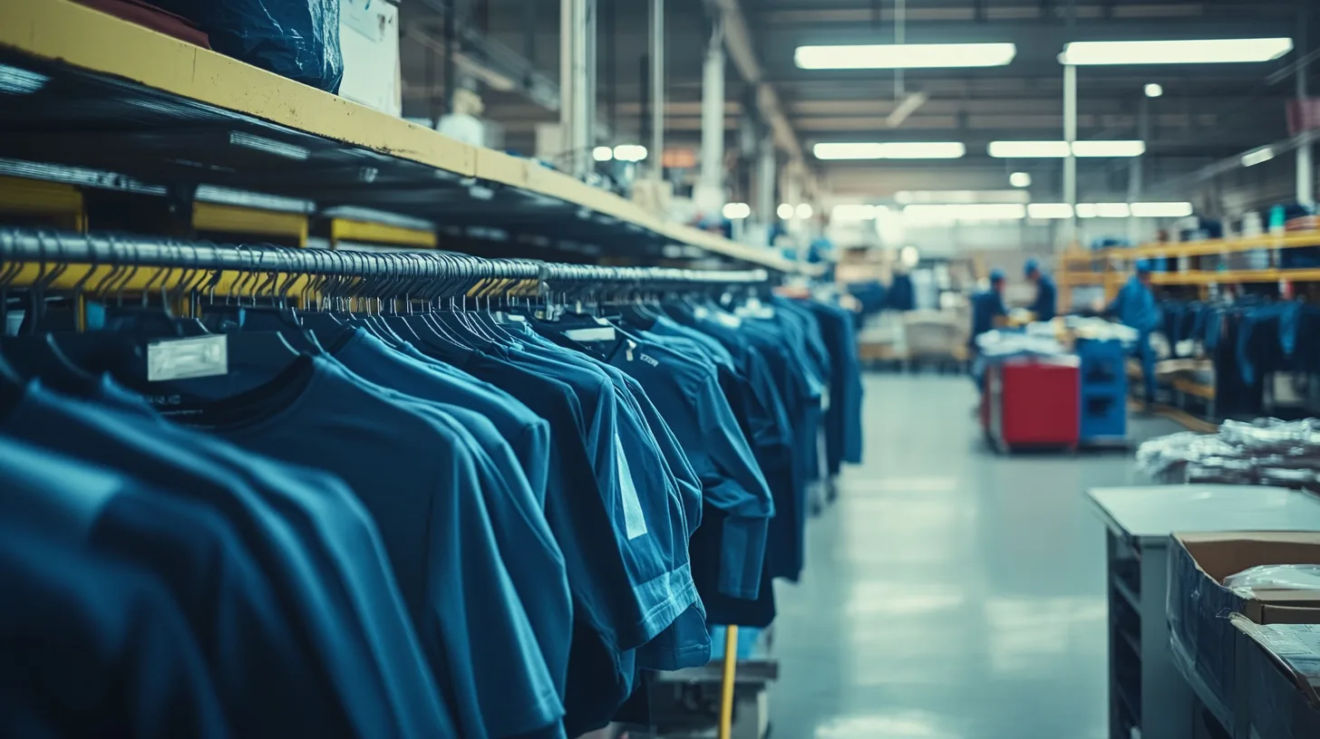 Ninghow Apparel team inspecting shorts during production