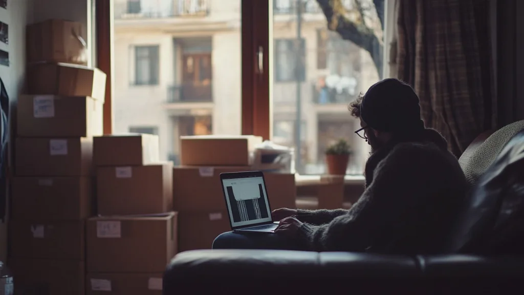 budget clothing brand startup home office Fashion entrepreneur starting a clothing brand on a budget at home