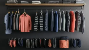 golf apparel collection Full range of golf apparel products including polos, shorts, pants, base layers, jackets, vests, and accessories