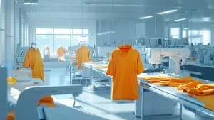 Hoodie manufacturing factory scene at Ninghow