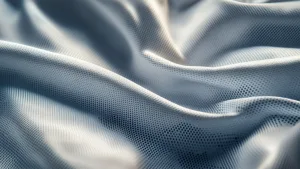 performance fabrics closeup High-performance golf fabric featuring moisture-wicking, UV protection, 4-way stretch, and anti-odor properties