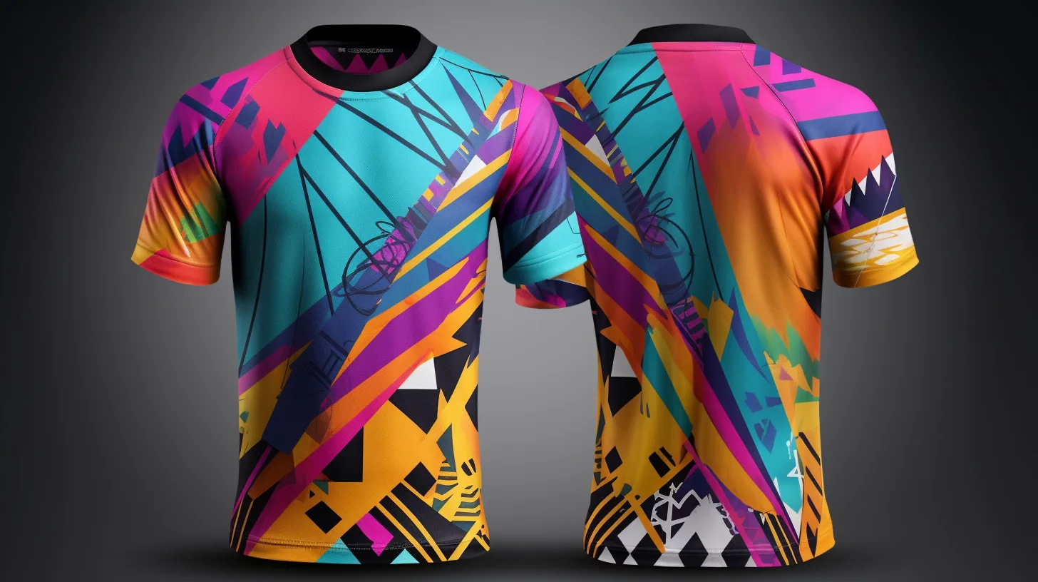 Vibrant sublimation design on polyester sportswear