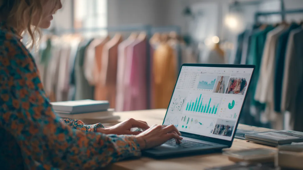 Cloud Based Apparel Project Management Designer managing apparel production timeline on Trello or Notion