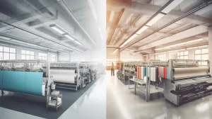 Side-by-side comparison of T-shirt manufacturer and wholesaler roles