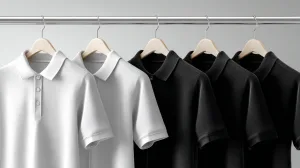 Variety of blank POLO shirts ready for branding