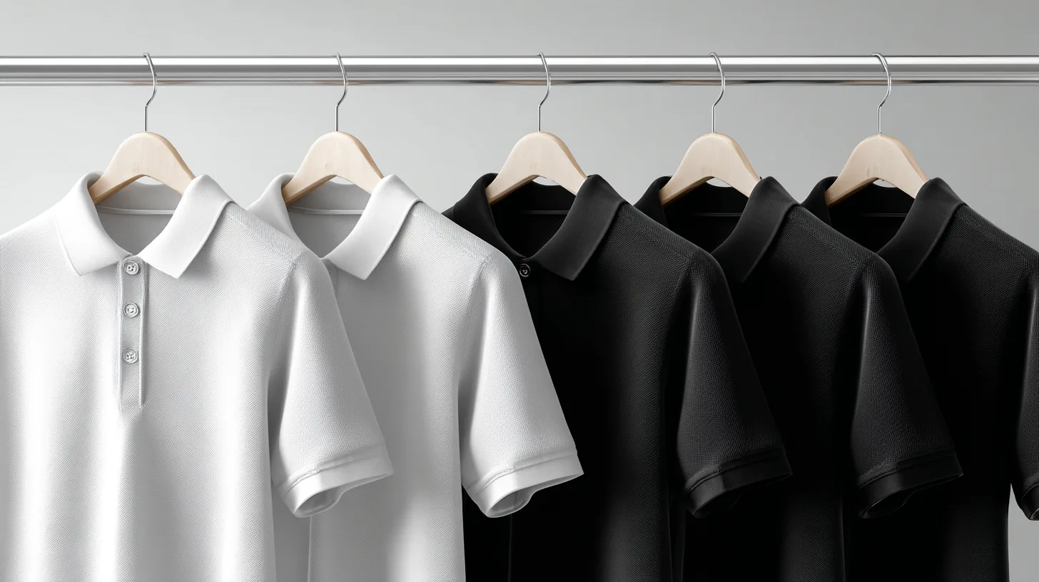 Variety of blank POLO shirts ready for branding