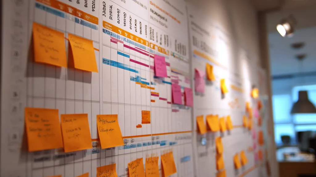 Seasonal Production Planning Chart Wall chart showing production timeline by season