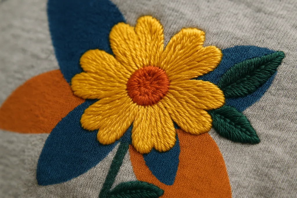 embroidery print quality closeup embroidery print quality closeup