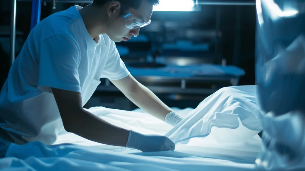 t shirt manufacturer quality inspection inspector verifying T shirt quality in garment factory